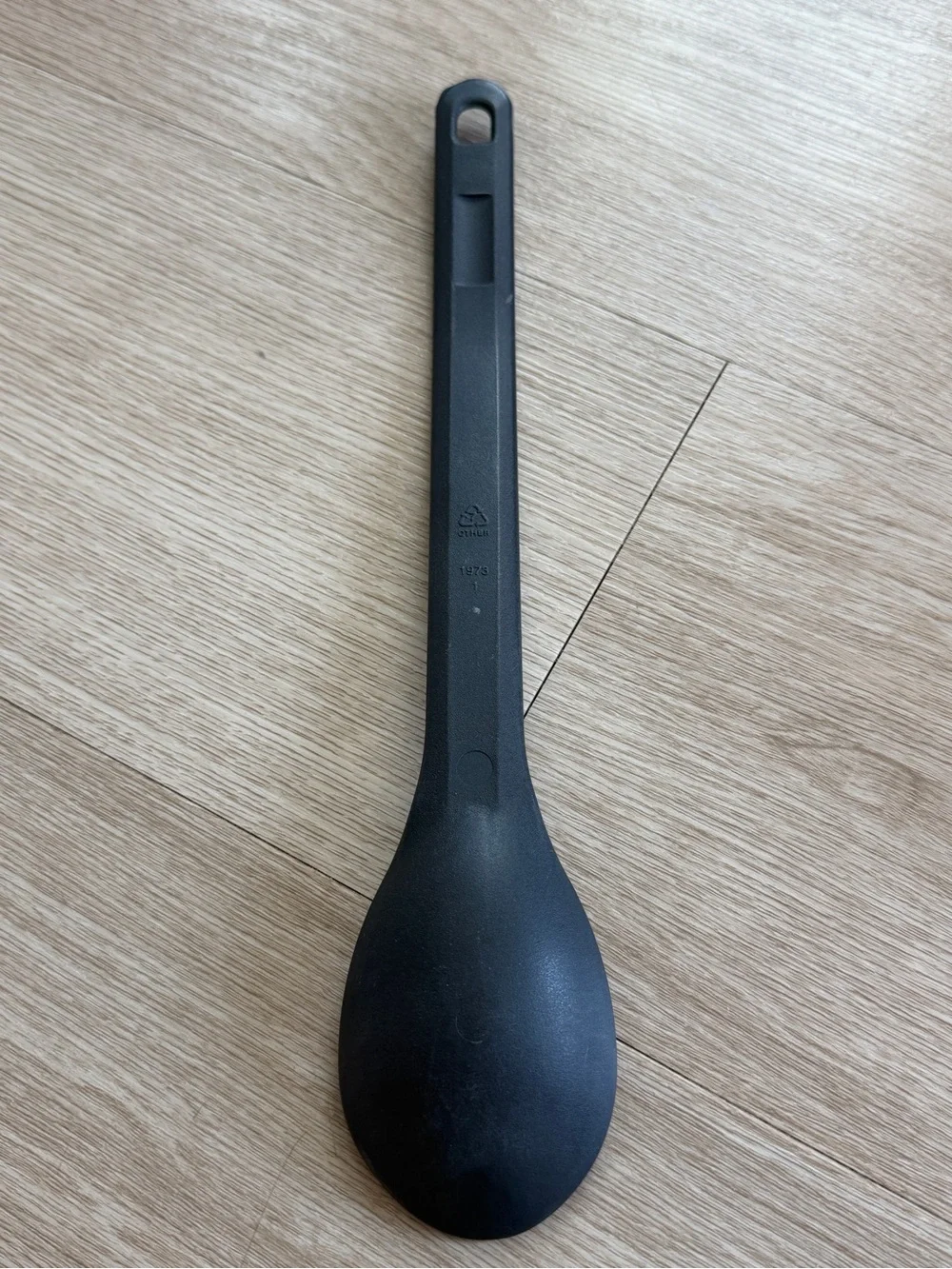 Vintage Rubbermaid Nylon Black Serving Basting Solid Spoon Black 1973 USA 13”